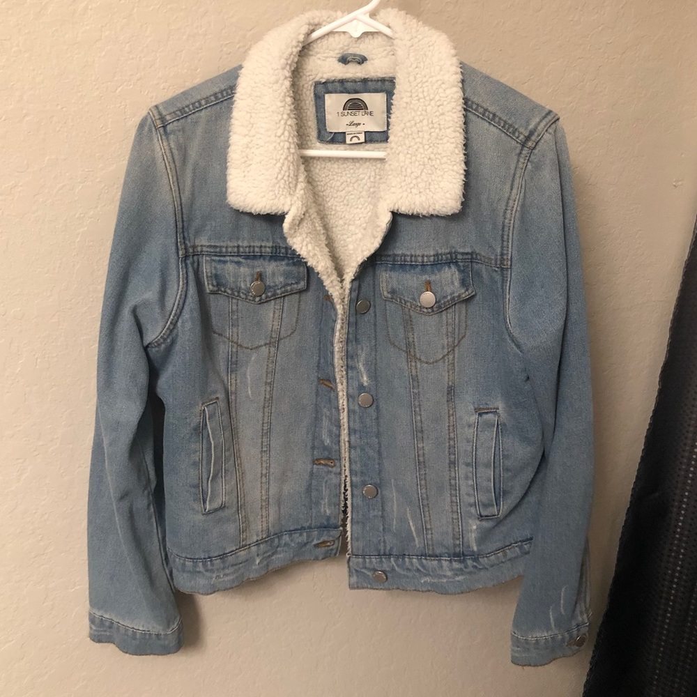 Wool denim jacket